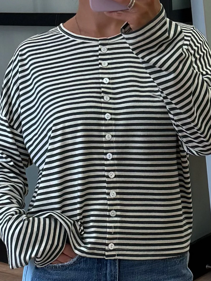 Dockside Button-Front Top | Forest