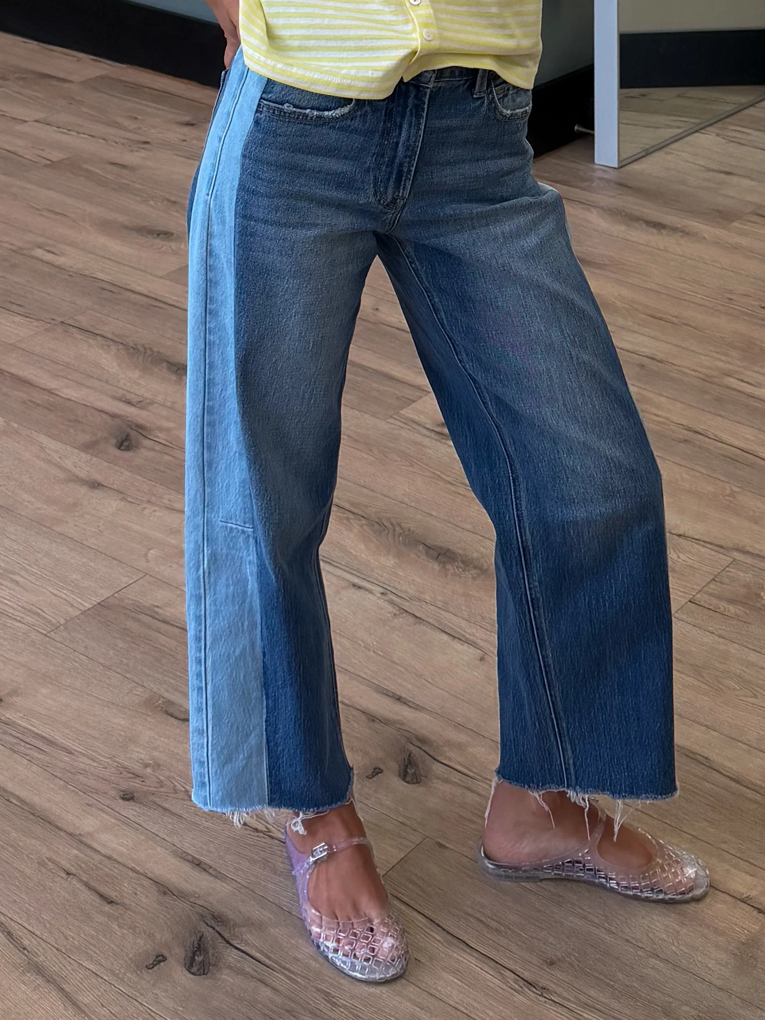Dual Tone Barrel Jeans | RESTOCK