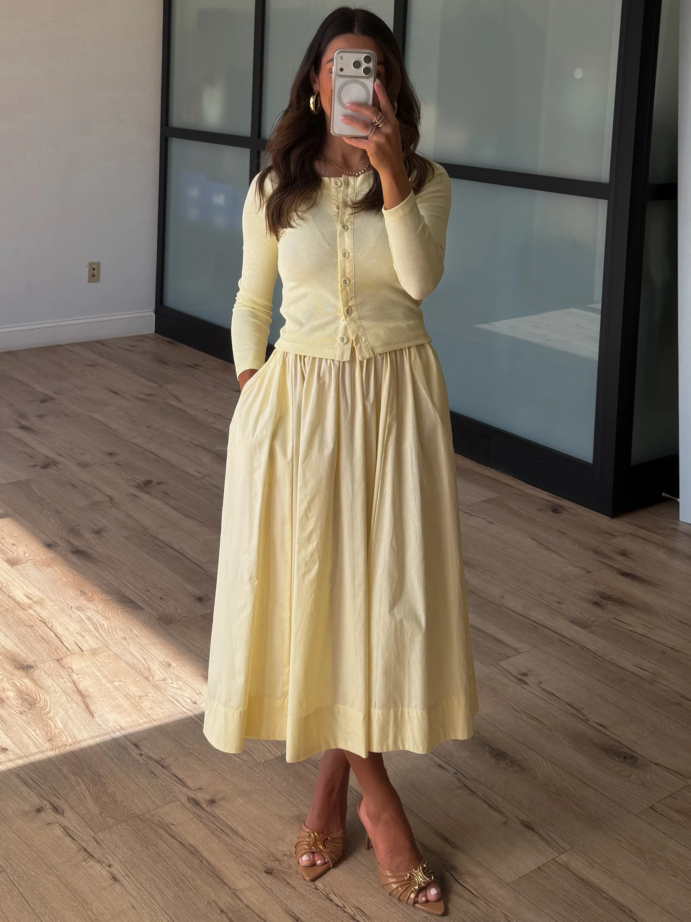 Meant To Be Cotton Skirt | Daffodil - Image 4