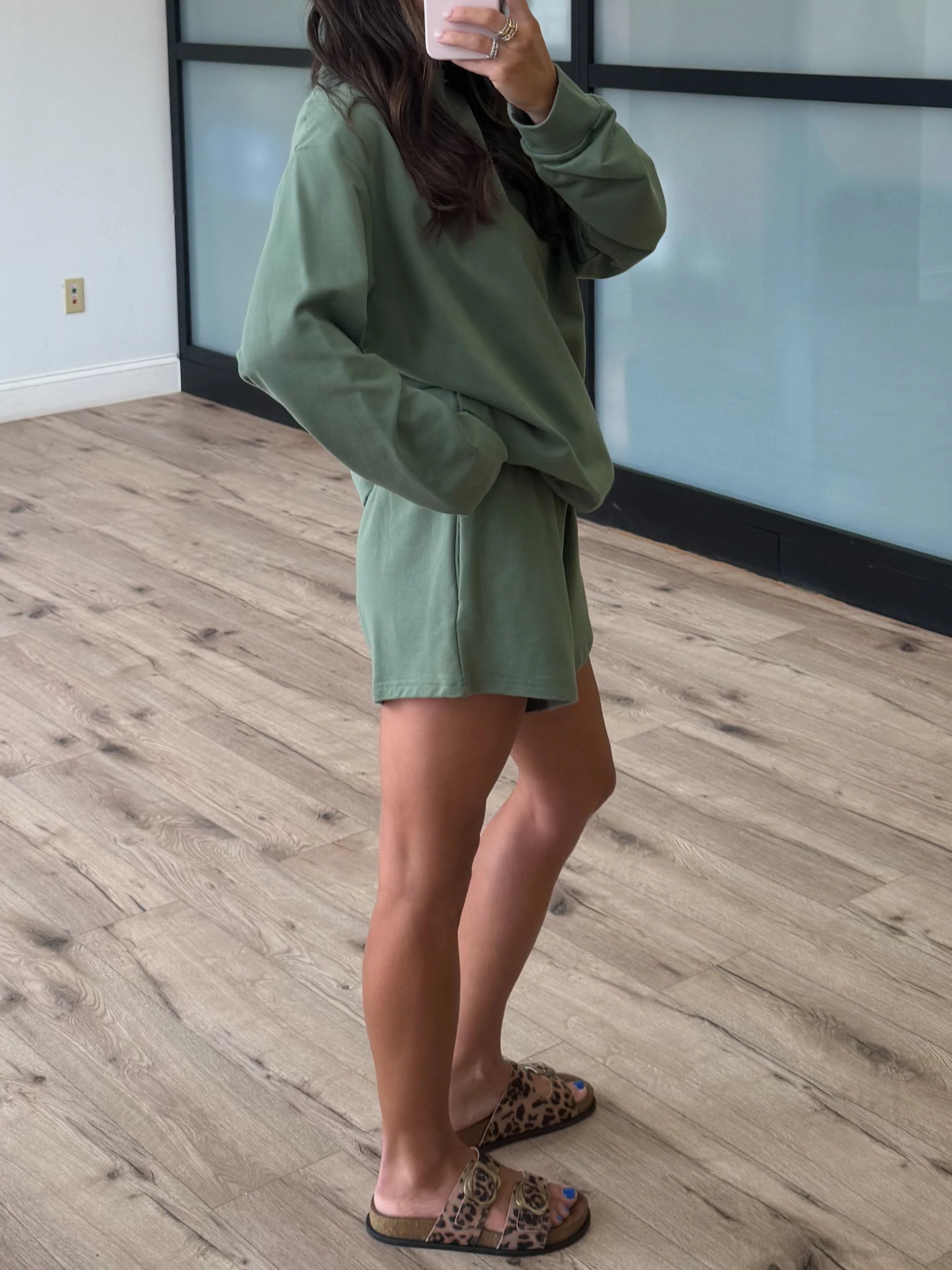 Vex Mock Neck Sweatshirt | Olive - Image 4