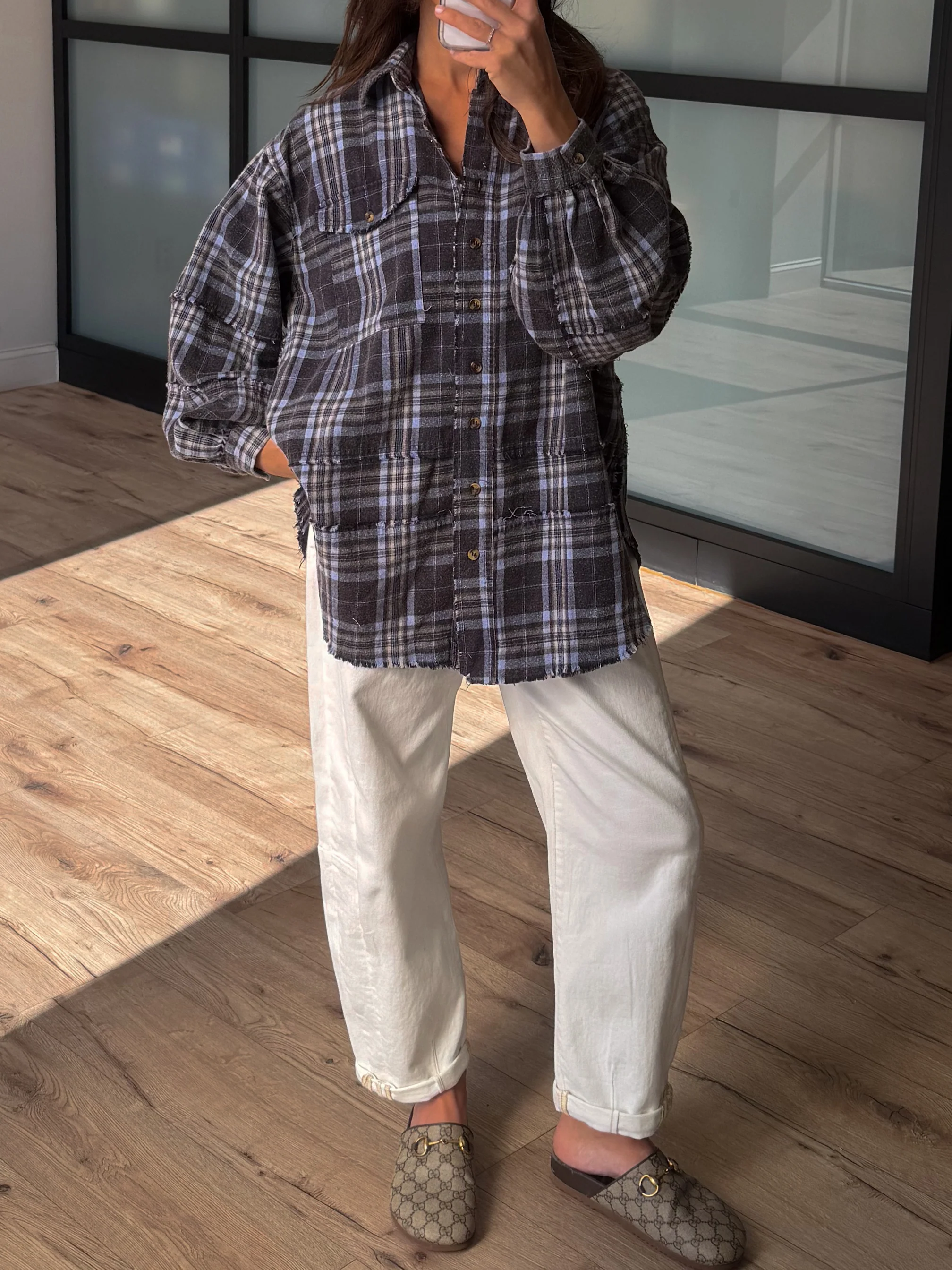 Vintage Flannel Button-Down | Midnight | +Plus Available - Image 3